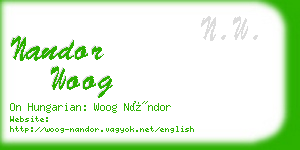 nandor woog business card